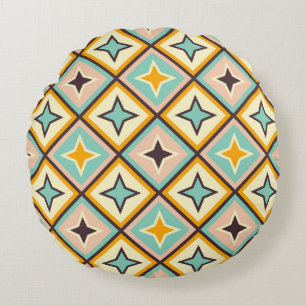 Abstract geometrisch patroon met diamantvormen rond kussen