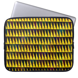 Abstract geometrisch patroon met driehoeken laptop sleeve