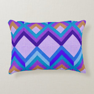 Abstract geometrisch patroon met felle kleuren accent kussen