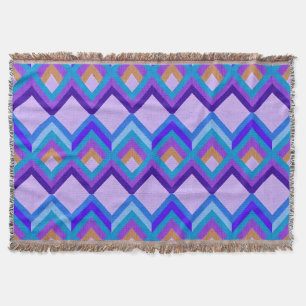 Abstract geometrisch patroon met felle kleuren deken