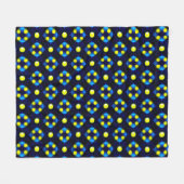 Abstract geometrisch patroon met gele stippen fleece deken (Voorkant (Horizontaal))