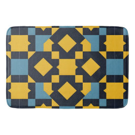 Abstract geometrisch patroon met levendige kleuren badmat