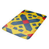 Abstract geometrisch patroon met levendige kleuren badmat (Gekanteld)