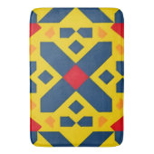 Abstract geometrisch patroon met levendige kleuren badmat (Voorkant Verticaal)