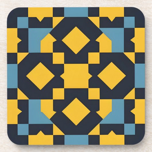 Abstract geometrisch patroon met levendige kleuren bier onderzetter (Voorkant)