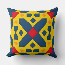 Abstract geometrisch patroon met levendige kleuren kussen