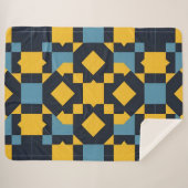 Abstract geometrisch patroon met levendige kleuren sherpa deken (Voorkant (horizontaal))