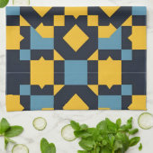 Abstract geometrisch patroon met levendige kleuren theedoek (Gevouwen)