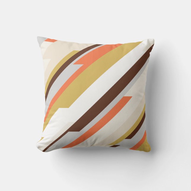 Abstract geometrisch patroon met monogram en naam kussen (Voorkant)