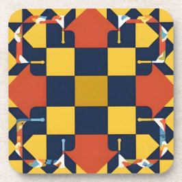Abstract geometrisch patroon met pijlen bier onderzetter