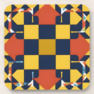 Abstract geometrisch patroon met pijlen bier onderzetter