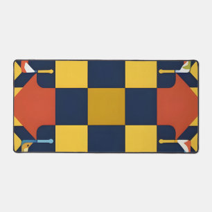 Abstract geometrisch patroon met pijlen bureaumat