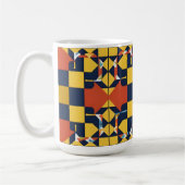 Abstract geometrisch patroon met pijlen koffiemok (Links)