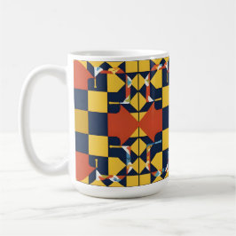 Abstract geometrisch patroon met pijlen koffiemok