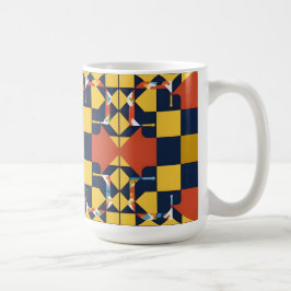 Abstract geometrisch patroon met pijlen koffiemok