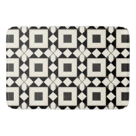 Abstract geometrisch patroon met retro tinten badmat