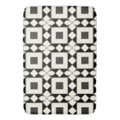Abstract geometrisch patroon met retro tinten badmat (Voorkant Verticaal)