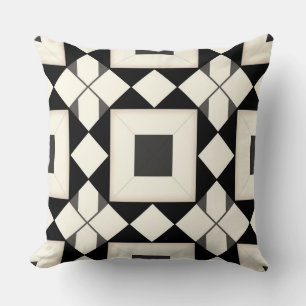 Abstract geometrisch patroon met retro tinten kussen