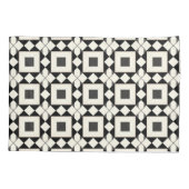 Abstract geometrisch patroon met retro tinten kussensloop (Achterkant)