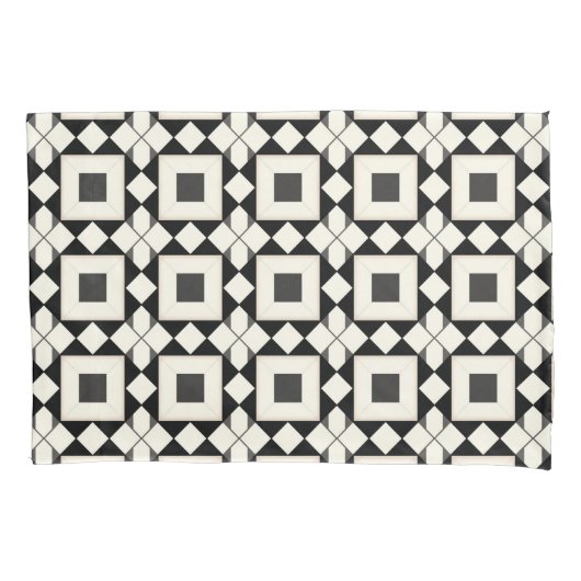Abstract geometrisch patroon met retro tinten kussensloop (Voorkant)