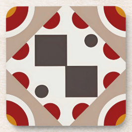 Abstract geometrisch patroon met symmetrische vorm bier onderzetter