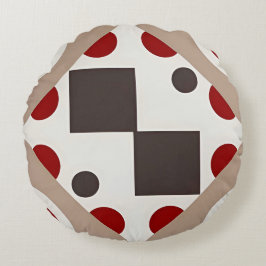 Abstract geometrisch patroon met symmetrische vorm rond kussen