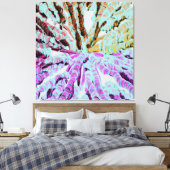 Abstract geometrisch patroon metaal wandkunst  canvas afdruk (Insitu (Slaapkamer))