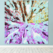 Abstract geometrisch patroon metaal wandkunst  canvas afdruk (Insitu (Houten vloer))