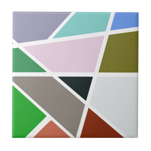 Abstract Geometrisch Patroon - Midden-eeuw, jaren Tegeltje (Voorkant)