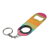 Abstract geometrisch patroon mini flessenopener (Voorkant Gekanteld)