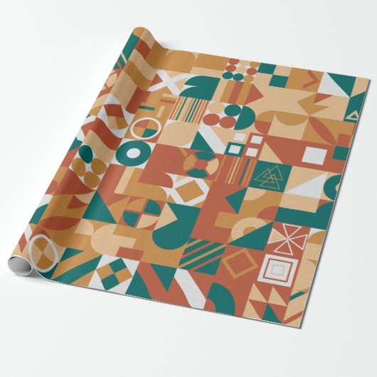 Abstract geometrisch patroon. Multicolor Figures. Cadeaupapier (Uitgerold)