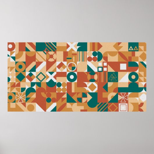Abstract geometrisch patroon. Multicolor Figures. Poster (Voorkant)