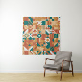Abstract geometrisch patroon. Multicolor Figures. Wandkleed (In situ)