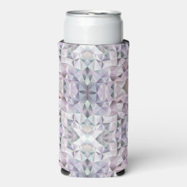 Abstract geometrisch patroon op een cilindrisch ob seltzer blikjeskoeler