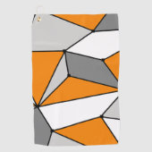 Abstract geometrisch patroon - oranje en grijs. golfhanddoek (Voorkant)