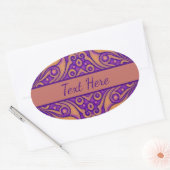 Abstract geometrisch patroon ovale sticker (Envelop)