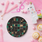 Abstract geometrisch patroon papieren bordje (Feest)