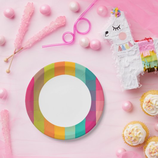 Abstract geometrisch patroon papieren bordje (Feest)