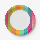 Abstract geometrisch patroon papieren bordje (Voorkant)