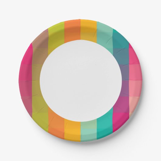 Abstract geometrisch patroon papieren bordje (Voorkant)