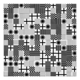 Abstract geometrisch patroon perfect poster