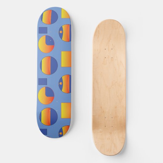 Abstract geometrisch patroon persoonlijk skateboard (Voorkant)