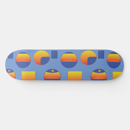 Abstract geometrisch patroon persoonlijk skateboard (Horizontaal)