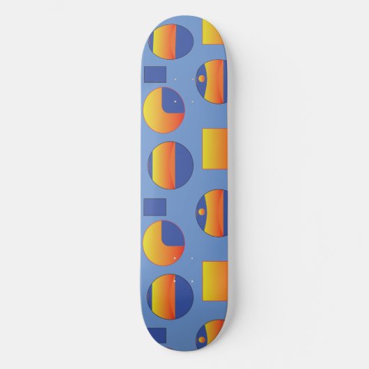 Abstract geometrisch patroon persoonlijk skateboard (Voorkant)