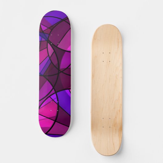 Abstract geometrisch patroon persoonlijk skateboard (Voorkant)
