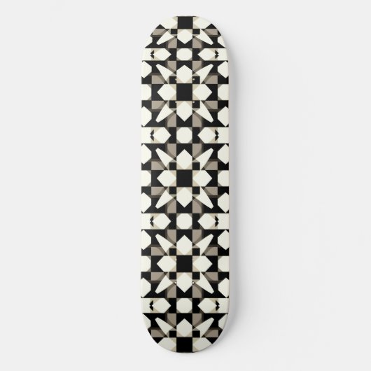 Abstract geometrisch patroon persoonlijk skateboard (Voorkant)