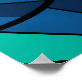 Abstract geometrisch patroon poster (Hoek)