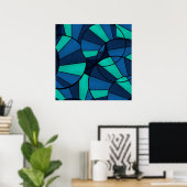 Abstract geometrisch patroon poster (Thuiskantoor)