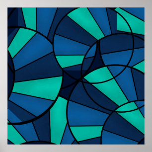 Abstract geometrisch patroon poster