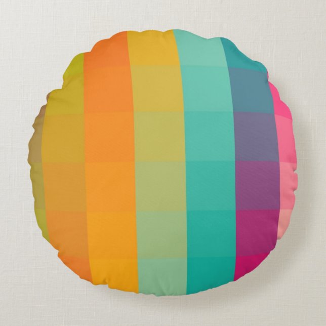 Abstract geometrisch patroon rond kussen (Voorkant)